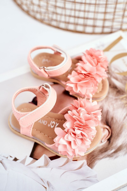 Дитячі босоніжки на липучці світяться рожеві Мілена