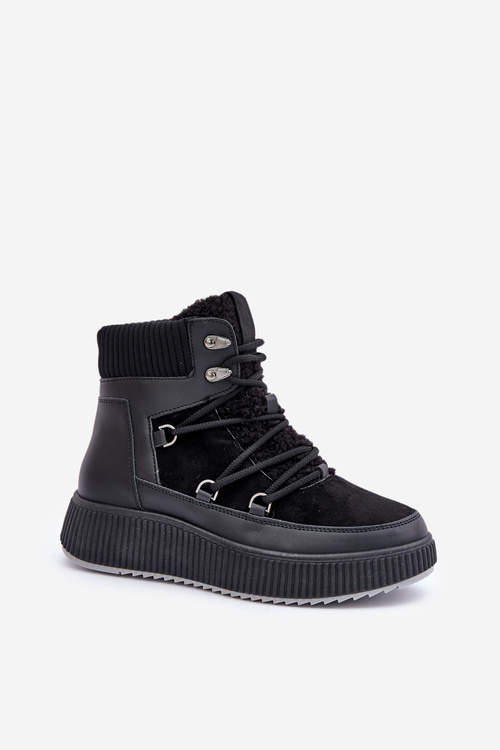 Низькі Снігові Черевики На Платформі Чорні Naliora