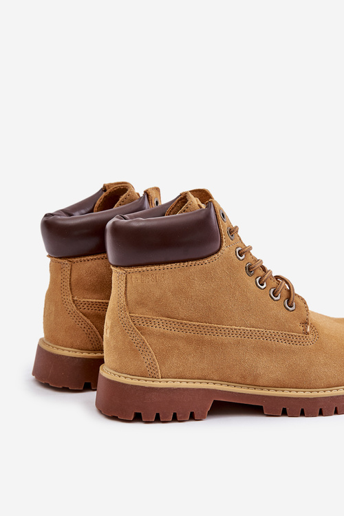 Замшеві утеплені чоловічі черевики Big Star OO174136 HI-POLY SYSTEM Camel
