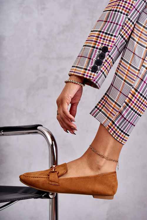 Замшеві лофери з декором Camel Santi