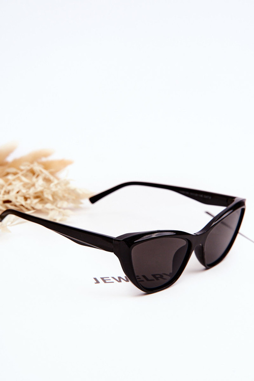 Модні сонцезахисні окуляри Cat Eye V090169 Чорні
