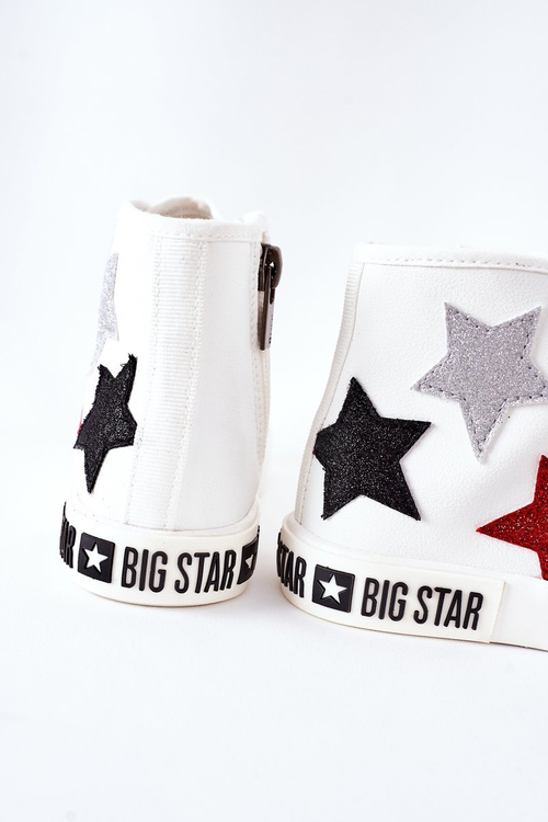 Високі дитячі кросівки на блискавці BIG STAR II374029 Білі