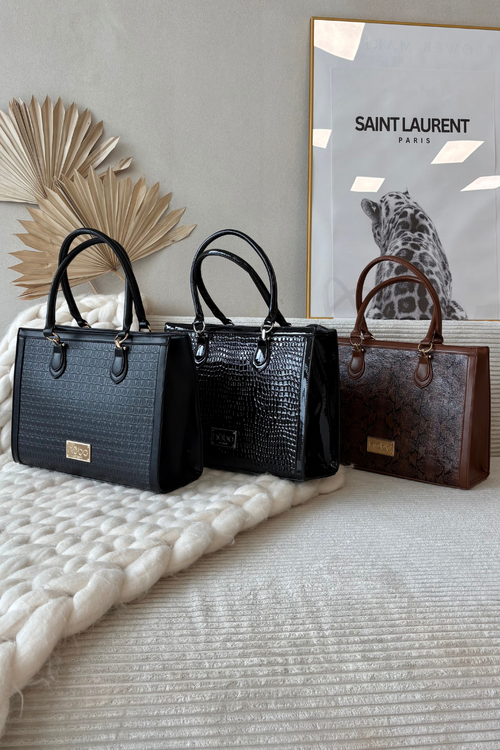 Сумка З Візерунком Тиснення NOBO BAG6150-020 Чорна