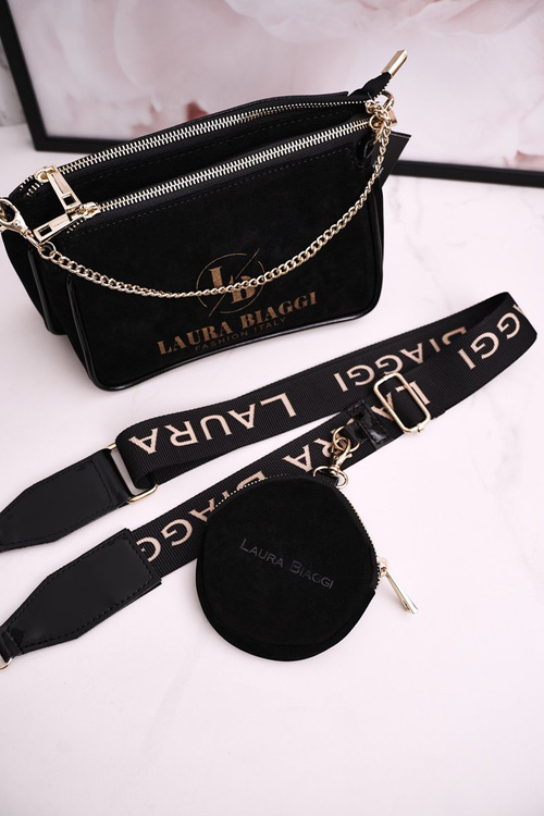 Жіноча сумочка-клатч з круглим гаманцем LAURA BIAGGI Чорний