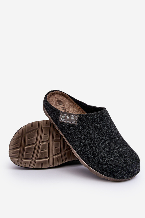 Чоловіче домашнє взуття Тапочки Inblu CR000015 темно-сірі