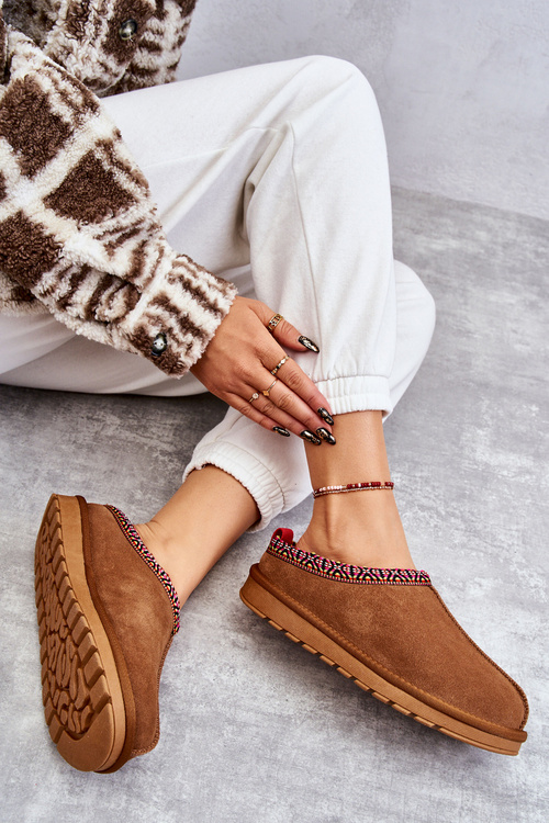 Замшеві жіночі тапочки з верблюжим хутром Buffie