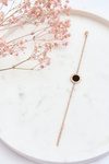 Жіночий браслет Celebrity Black Circle Rose Gold