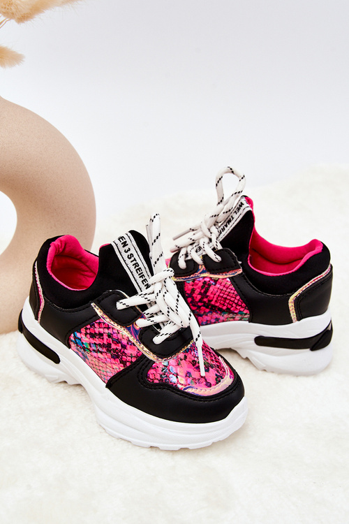 Шкіряне спортивне взуття Snakeskin Black Gabbie