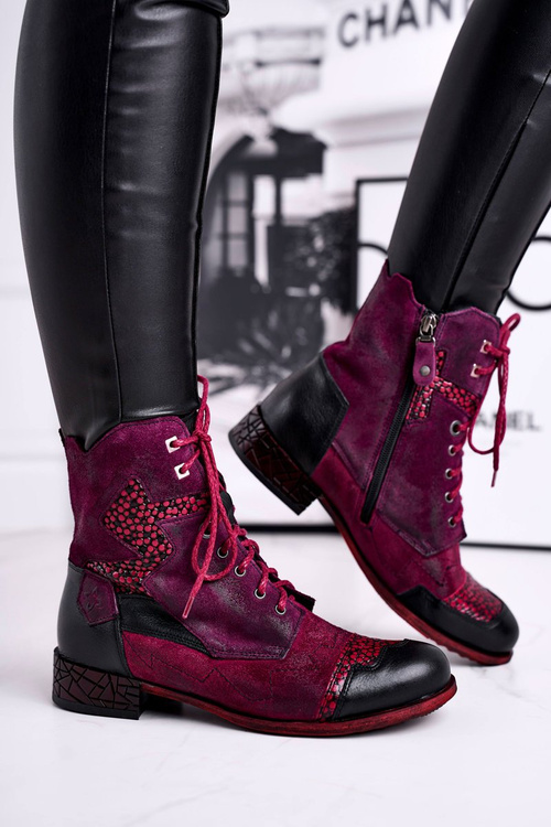 Чоботи жіночі Maciejka Warm Leather Purple 04625-23