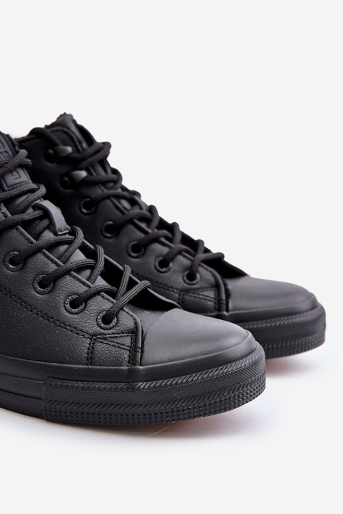 Чоловічі кросівки з підкладкою на блискавці чорні Big Star MM174012