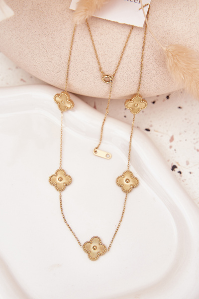 Каска з нержавіючої сталі з квіточками золота