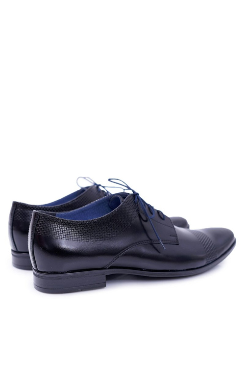Чоловічі елегантні шкіряні туфлі для відвідувачів Bednarek Black Maestro