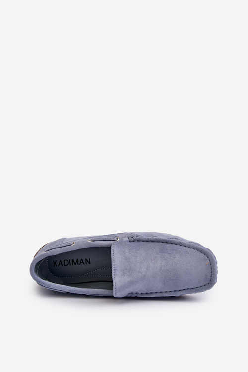 Чоловічі сині замшеві мокасини Rayan