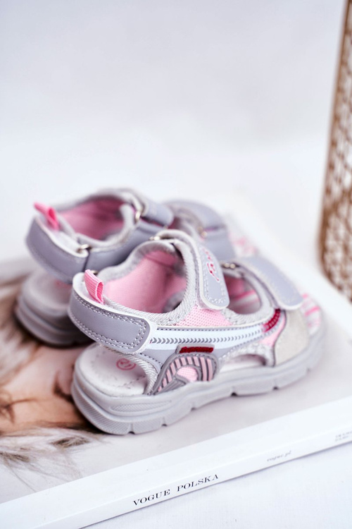 Дитячі босоніжки сірі Grobino