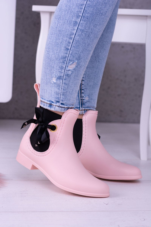 Рожеві матові жіночі тапочки Kalo на шнурівці