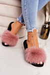 Жіночі тапочки з хутром Belmondo рожеві