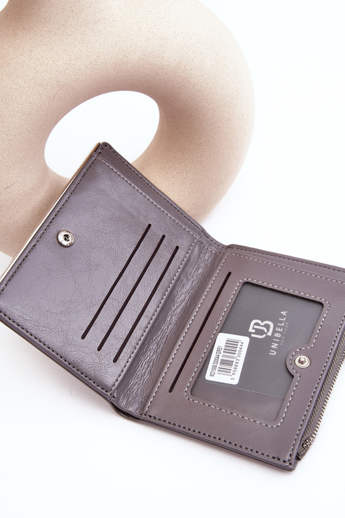 Жіночий гаманець з еко шкіри Cudea сірого кольору