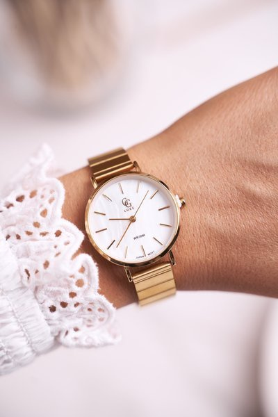 Жіночий годинник GG Luxe Gold Pearly Dial