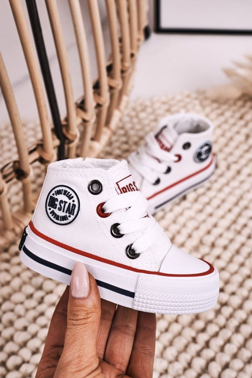 Високі дитячі кросівки на блискавці BIG STAR HH374083 Білі