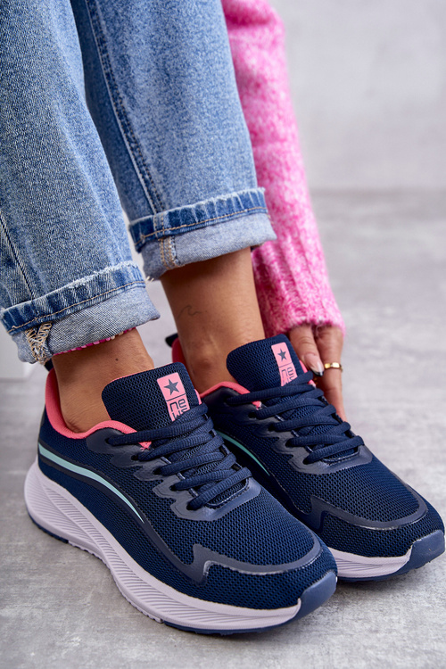 Жіноче модне спортивне взуття Кросівки темно-сині Ida