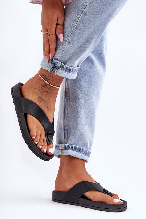 Жіночі японські сабо на платформі чорні Bellitta