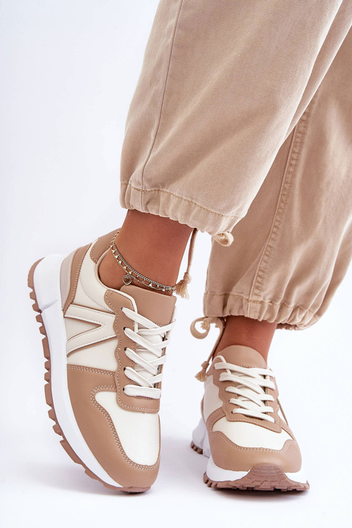 Жіноче шкіряне спортивне взуття бежеві Kabama