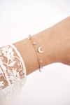 Жіночий браслет Celebrity Gold Moon Pink Rhinestones Chloë
