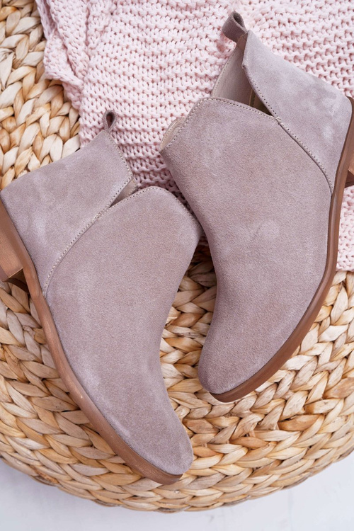 Жіночі весняні шкіряні черевики на плоскому каблуці Cappuccino Madness