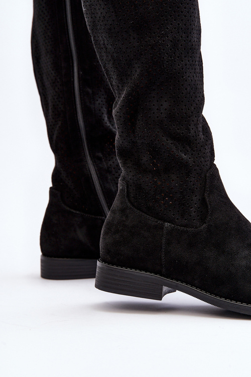 S.Barski HY66-139 Чорні жіночі черевики на шнурівці