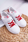 Дитячі кросівки на липучці Big Star DD374106 біло-червоні