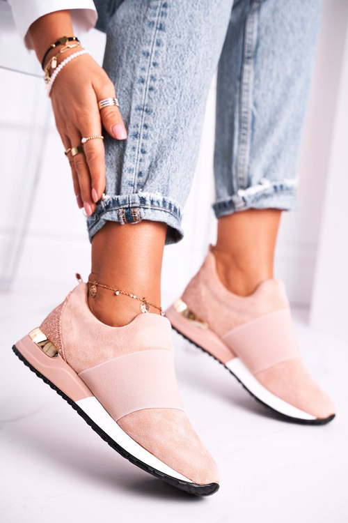 Жіноче спортивне взуття, кросівки, сліпони, рожеві, щось говорять