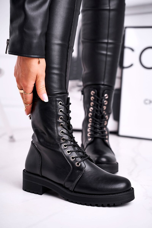 Чоботи жіночі чорні Support Me