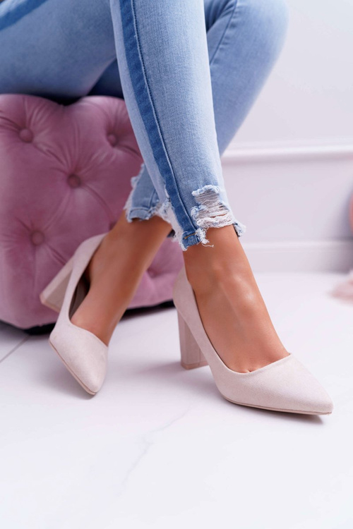 Жіночі босоніжки на шпильці замшеві бежево-малинові