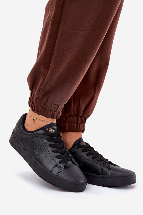 Низькі Жіночі Кросівки З Еко Шкіри Big Star NN274576 Чорні