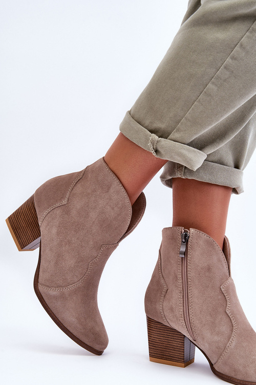 Замшеві ковбойські черевики Lewski EV28 Beige