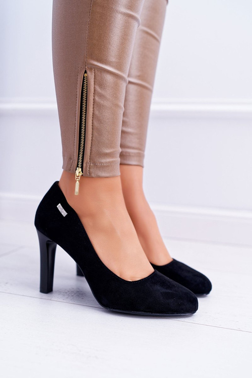 Жіночі чорні замшеві туфлі Sergio Leone Campbell на шпильці