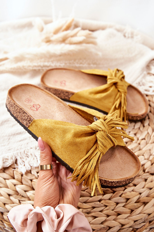 Тапочки На Корковій Підошві Жовті Taryne