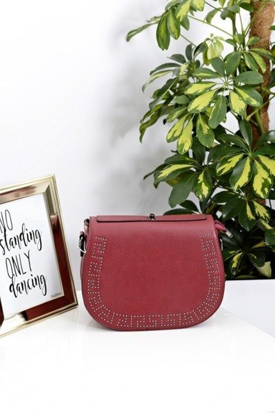 Жіноча темно-бордова сумочка через плече Letter Bag