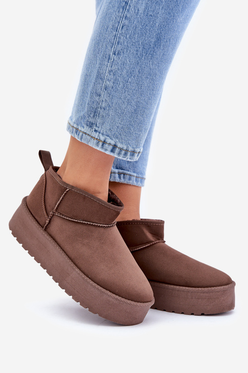 Низькі Снігоступи На Платформі Коричневі Кофеді