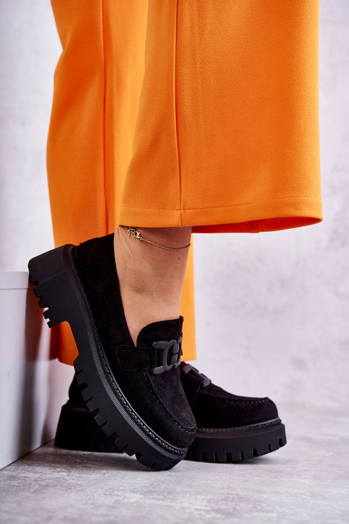 Жіночі замшеві броги з декором Black Leeza