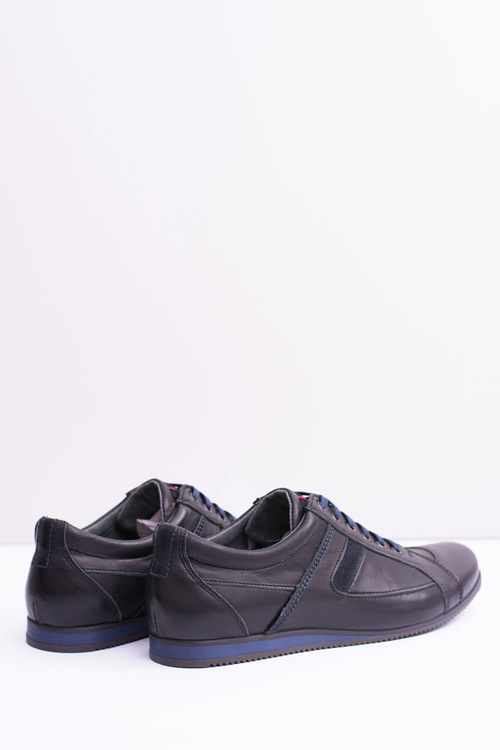 Чоловічі шкіряні спортивні півчеревики Sferis Black