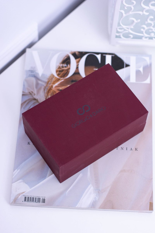 Жіночий набір Пудрово-рожевий годинник Giorgio Dario з двома браслетами з парчі