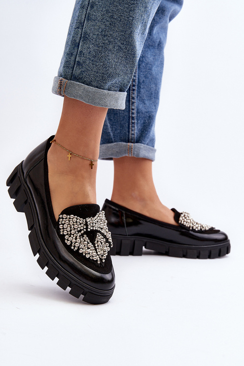 Поліровані жіночі мокасини Laura Messi 2785 Чорні