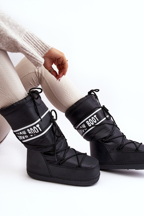 Жіночі високі зимові черевики Black Venila