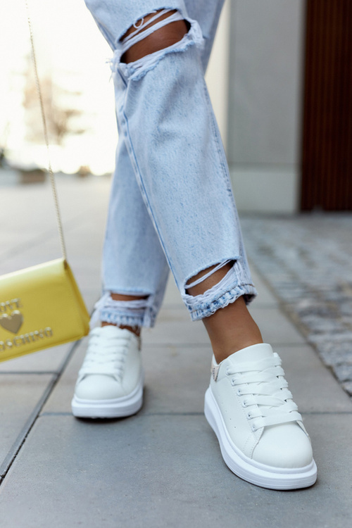 Класичне жіноче спортивне взуття біло-бежевий Meleris