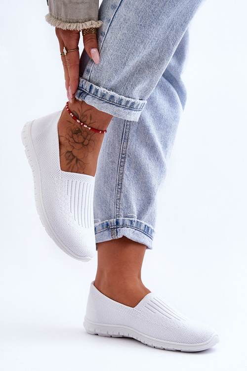 Жіночі сліпони тенісні кросівки білі Lento