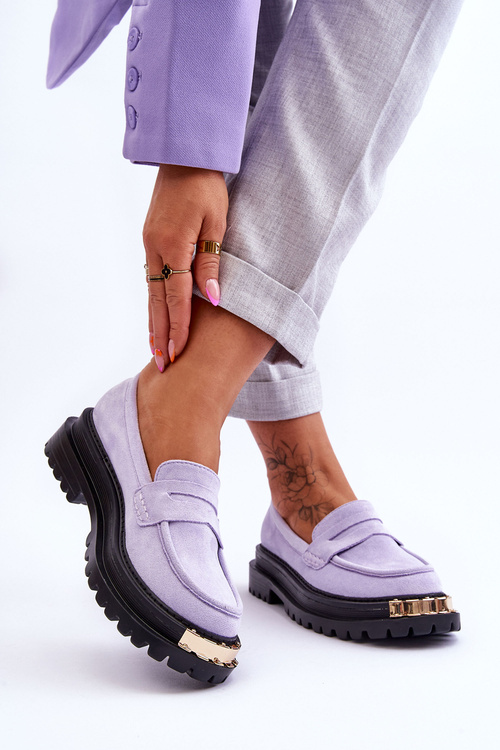 Класичні замшеві лофери з прикрасами Violet Monaro