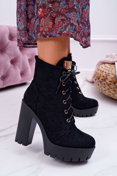 Жіночі високі чоботи чорні замшеві гранж Midow