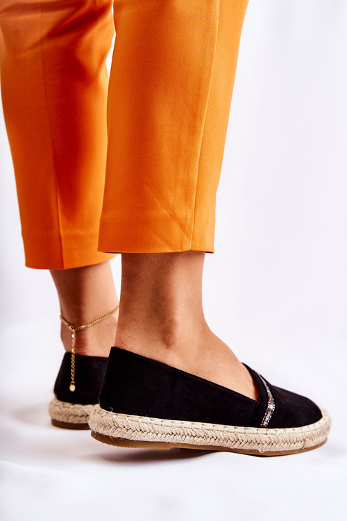 Класичні жіночі сліпони еспадрільї чорного кольору Cersei