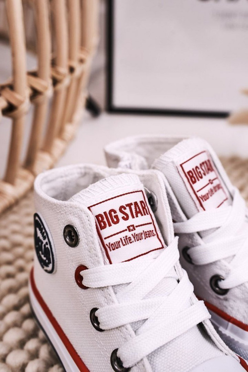 Високі дитячі кросівки на блискавці BIG STAR HH374083 Білі
